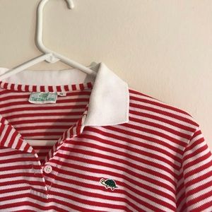 Turtle collared polo top